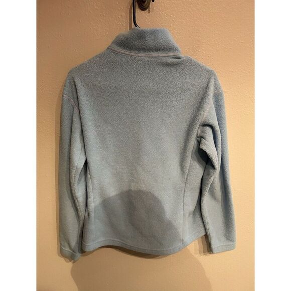 Patagonia Synchilla Women’s Medium Light Blue Baby Blue Glitter Fleece Jacket - Picture 6 of 8